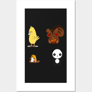 Cute Animal Sticker Pack Posters and Art